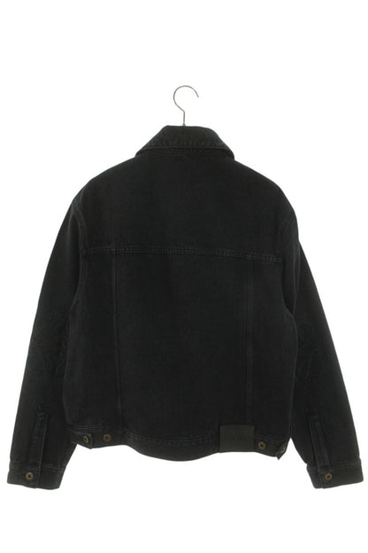 LOEWE 26SS Black Anagram Embroidered Denim Jacket Size M