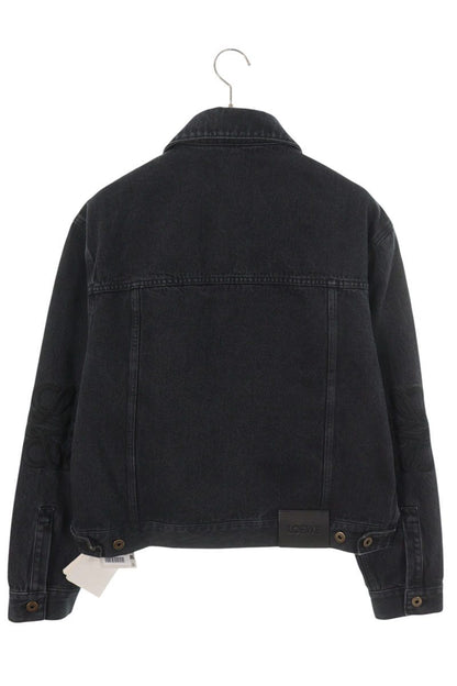 LOEWE 26SS Black Anagram Embroidered Denim Jacket Size S