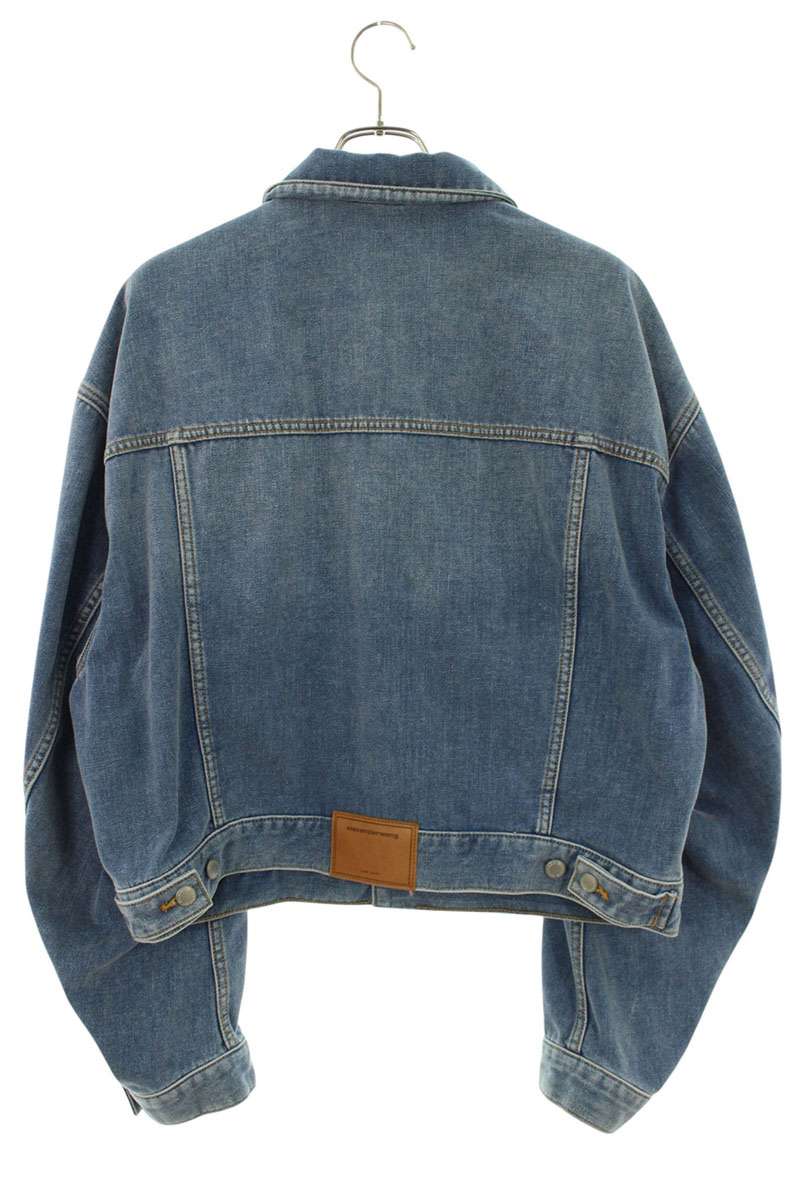 ALEXANDER WANG Oversized Brushed Denim Jacket Blue Size M