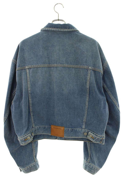ALEXANDER WANG Oversized Brushed Denim Jacket Blue Size M