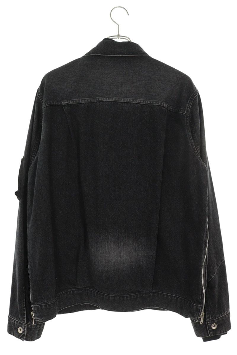 Sacai Nylon-Docked Denim Jacket Black Size 3