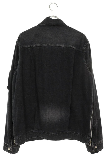 Sacai Nylon-Docked Denim Jacket Black Size 3
