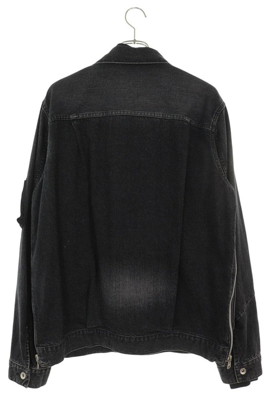 Sacai Nylon-Docked Denim Jacket Black Size 3