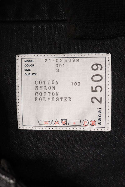 Sacai Nylon-Docked Denim Jacket Black Size 3