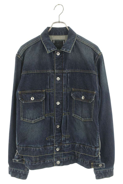 Sacai Side Zip Denim Jacket Blue Size 3