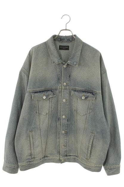 BALENCIAGA 22AW BB Icon Oversized Denim Jacket Blue Size 2