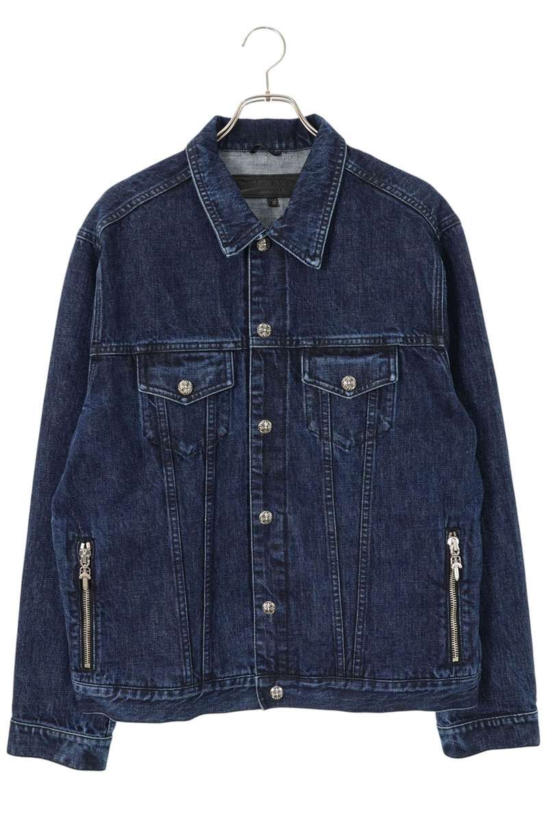 Chrome Hearts Motorbreath Cross Ball Button Denim Jkt Size L