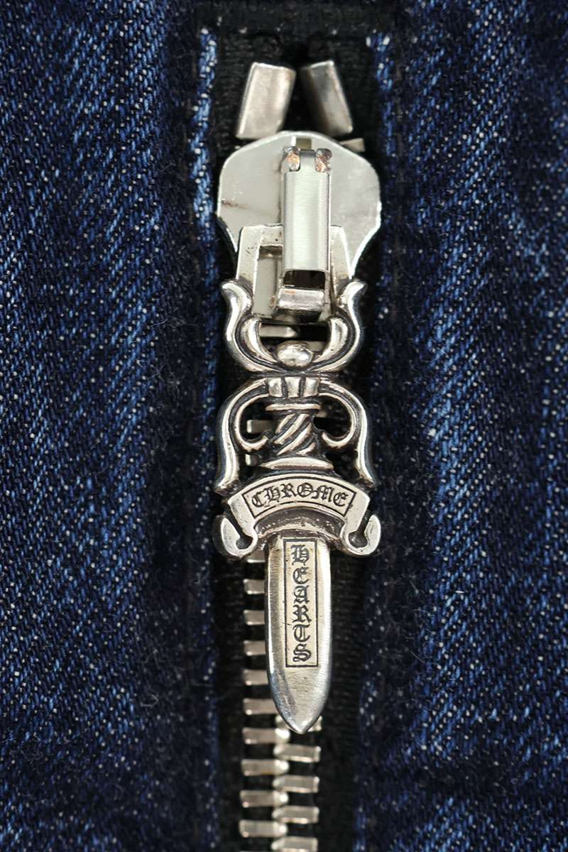 Chrome Hearts Motorbreath Cross Ball Button Denim Jkt Size L