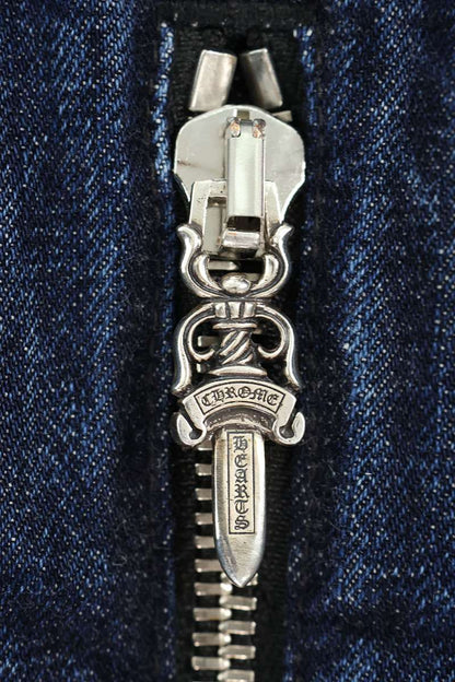 Chrome Hearts Motorbreath Cross Ball Button Denim Jkt Size L