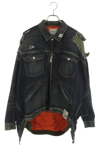MIHARAYASUHIRO Layered Denim Flight Jacket Indigo Size 48