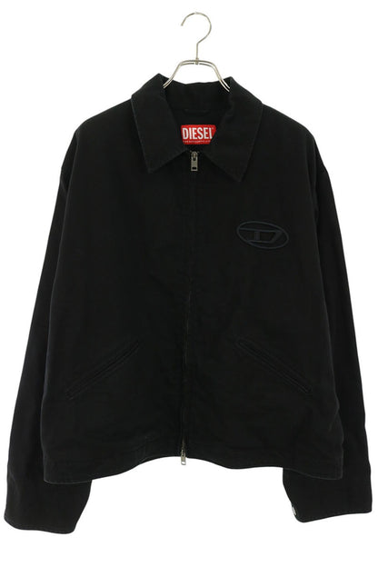 DIESEL Chest Logo Work Denim Jacket Black Size 48