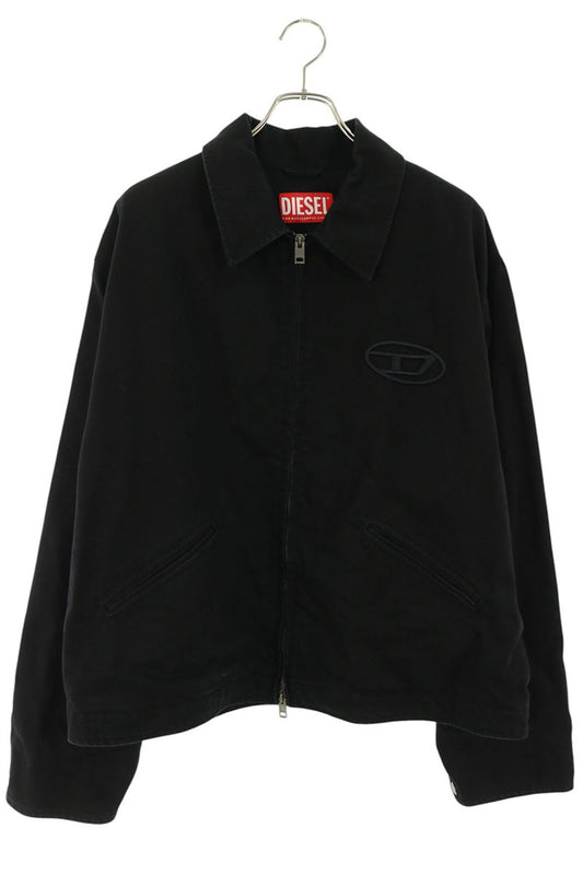 DIESEL Chest Logo Work Denim Jacket Black Size 48