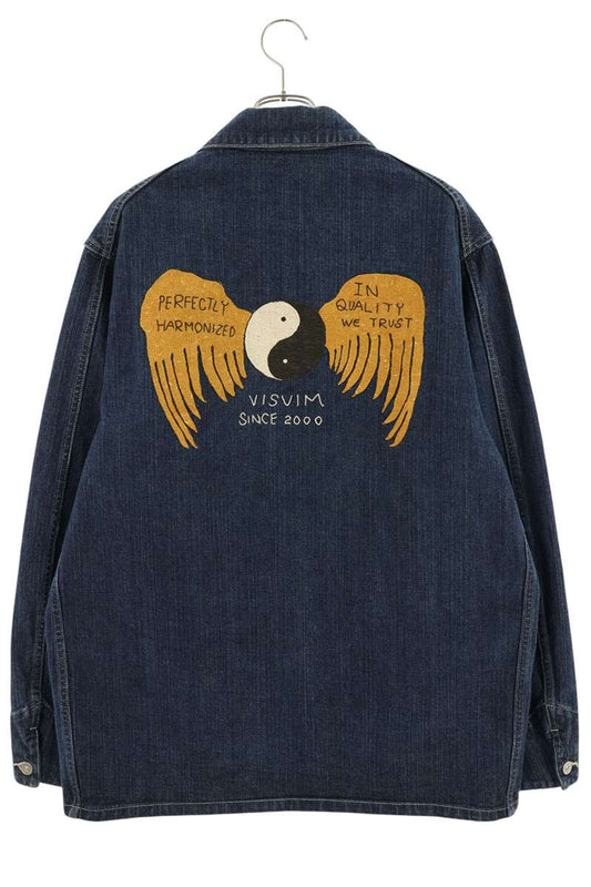 VISVIM Back Logo Embroidered Coverall Denim Jacket Size 3