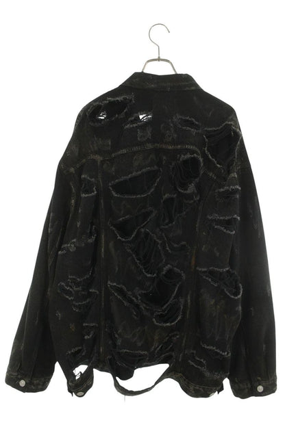 BALENCIAGA Super Destroy Oversized Denim Jacket Size 3