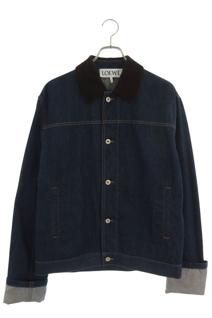 LOEWE Indigo Fisherman Roll Denim Jacket Size S