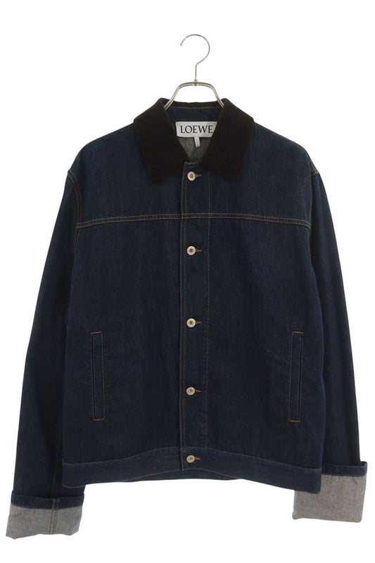 LOEWE Indigo Fisherman Roll Denim Jacket Size S