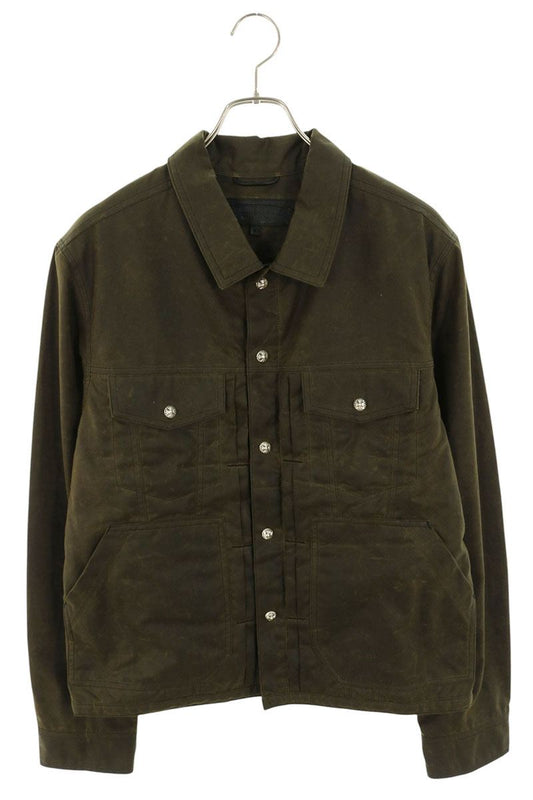 Chrome Hearts Cross Ball Oiled Denim Jacket Brown Size M