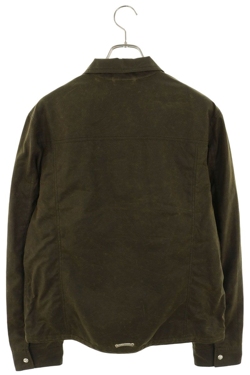 Chrome Hearts Cross Ball Oiled Denim Jacket Brown Size M