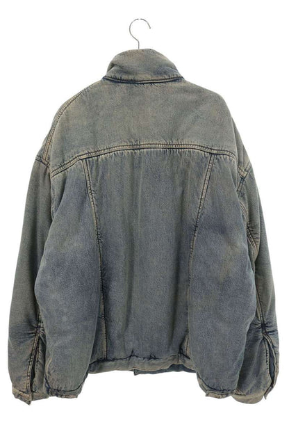 BALENCIAGA Padded Denim Jacket Blue Size 44