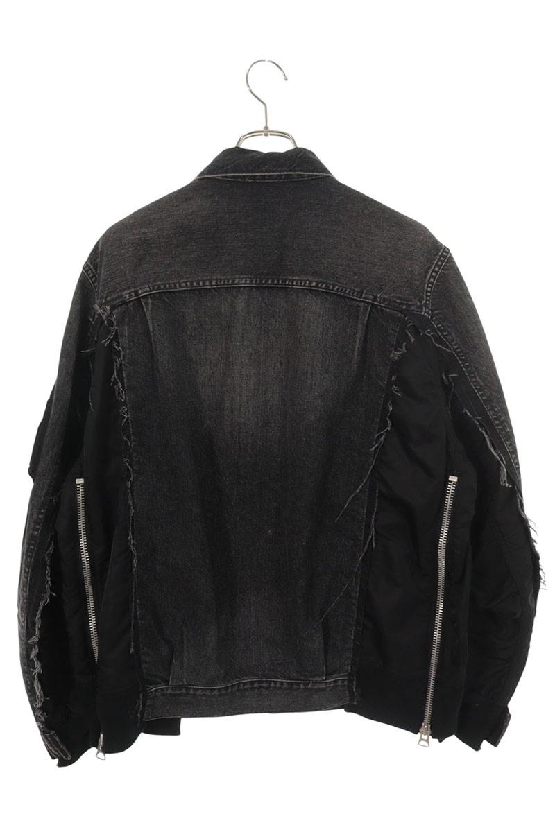 Sacai 21AW MA-1 Docking Denim Jacket Black Size 3
