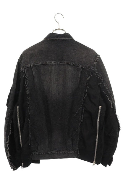 Sacai 21AW MA-1 Docking Denim Jacket Black Size 3