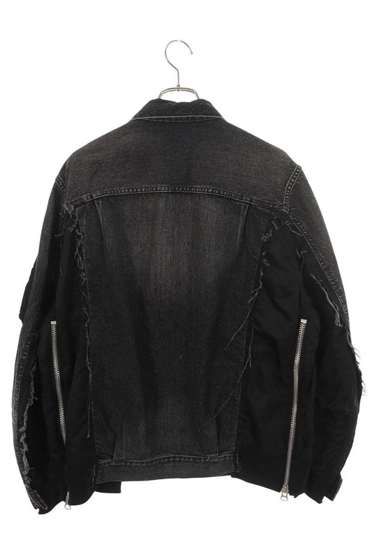 Sacai 21AW MA-1 Docking Denim Jacket Black Size 3