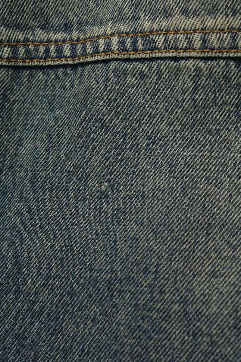 LOUISVUITTON Embossed Monogram Zip-Up Denim Jacket Size 52