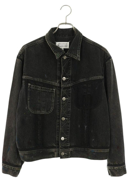 Maison Margiela 23AW Painted Denim Jacket Black Size 46