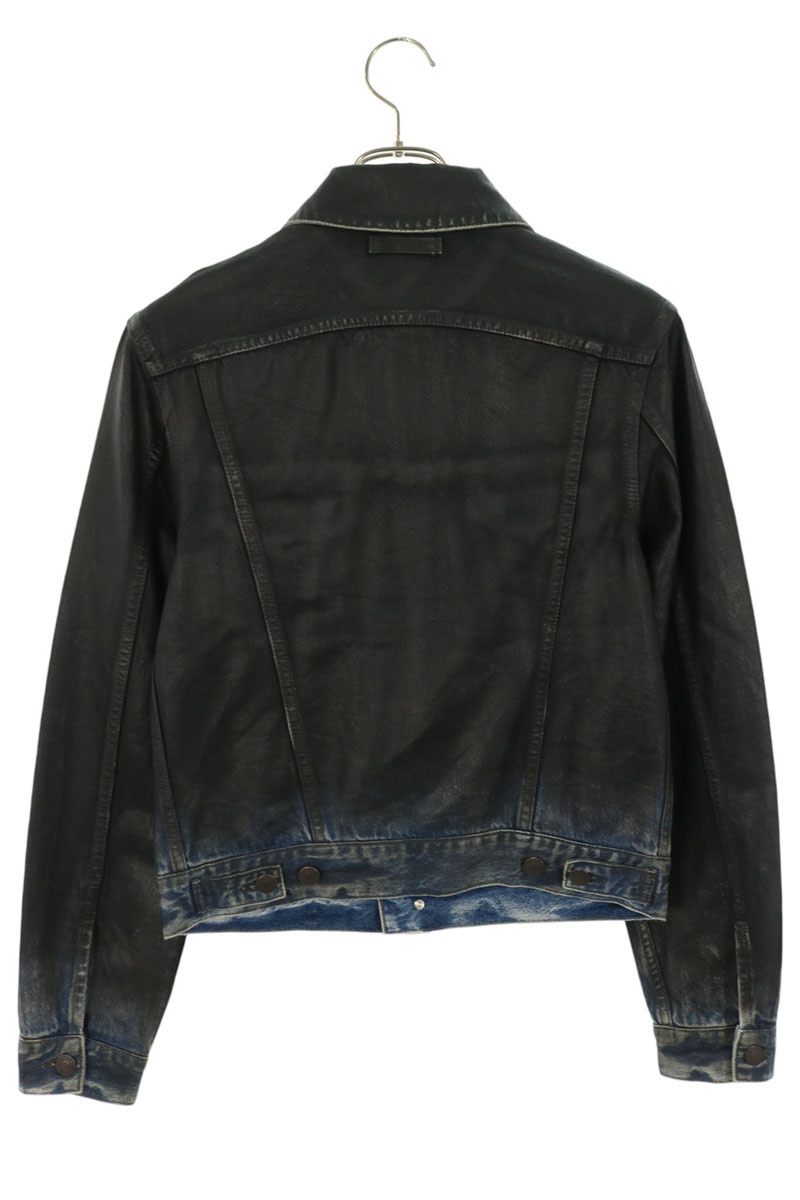 ACNE STUDIOS Coated Denim Jacket Black Size XXXS