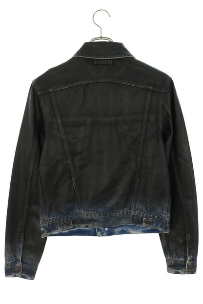 ACNE STUDIOS Coated Denim Jacket Black Size XXXS