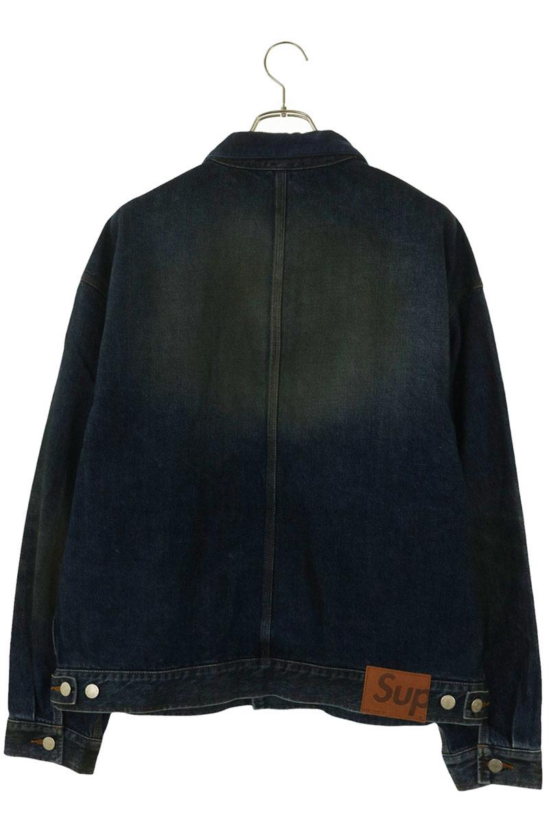 SUPREME 25AW Distressed Selvedge Trucker Jacket Size L