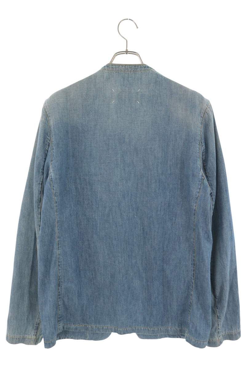 Maison Margiela 19SS Collarless Denim Jacket Blue Size 50
