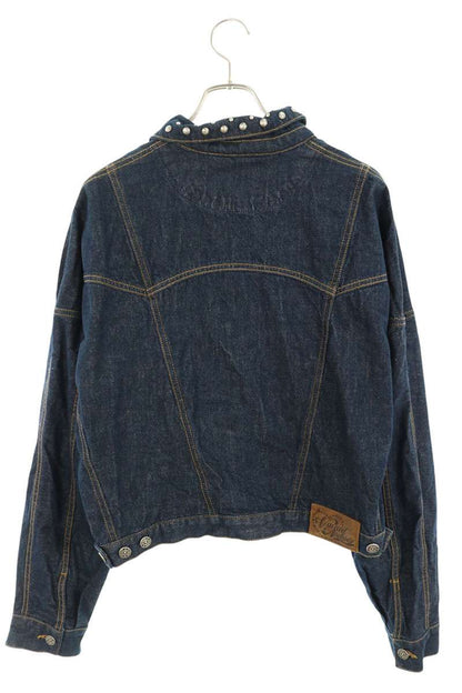 VACANT Archive Studded Denim Jacket Blue Size L