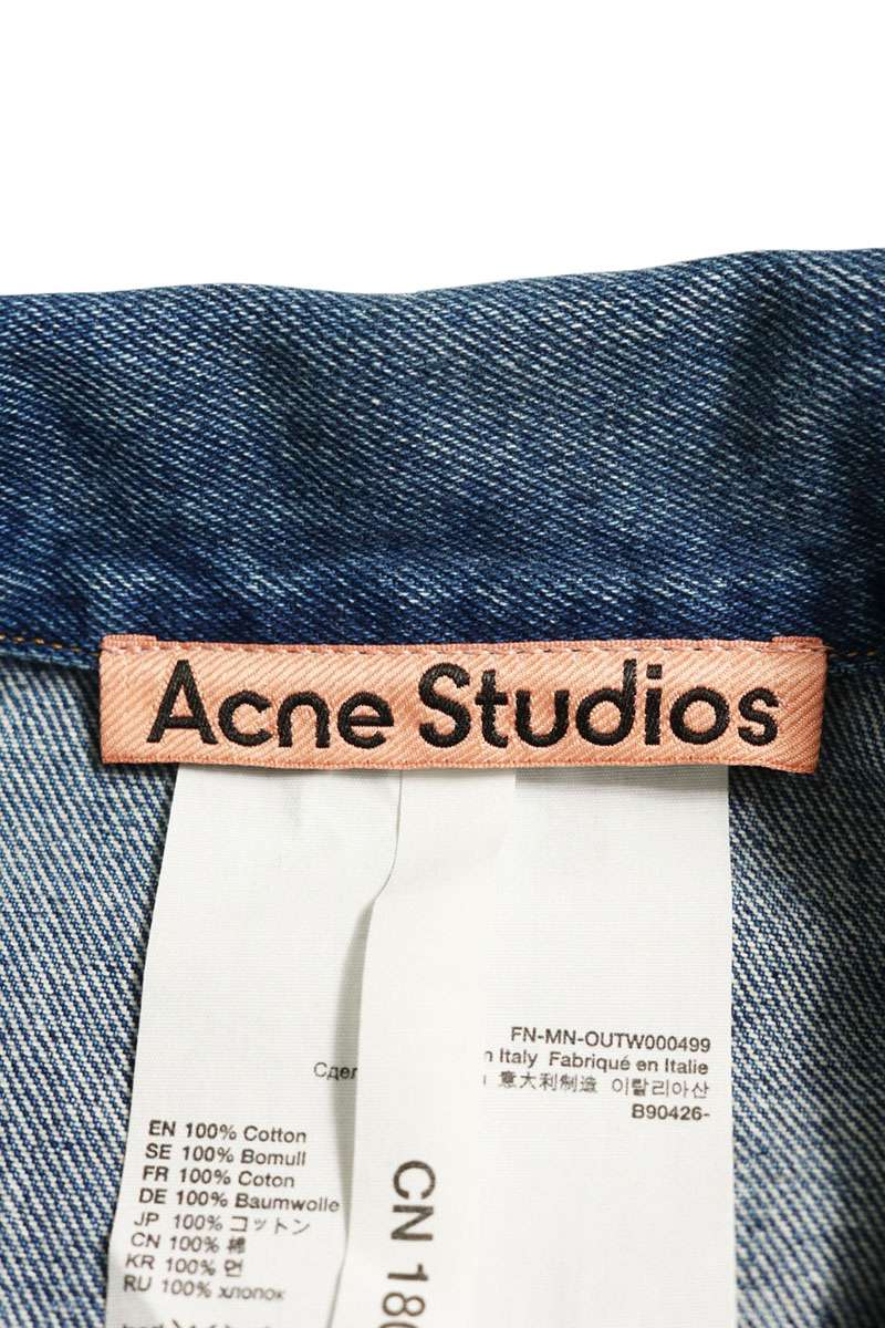 ACNE STUDIOS Regular Fit Denim Jacket Indigo Size 48