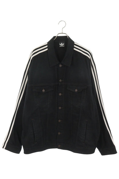 BALENCIAGA 23SS x adidas Distressed Denim Jacket Size 2
