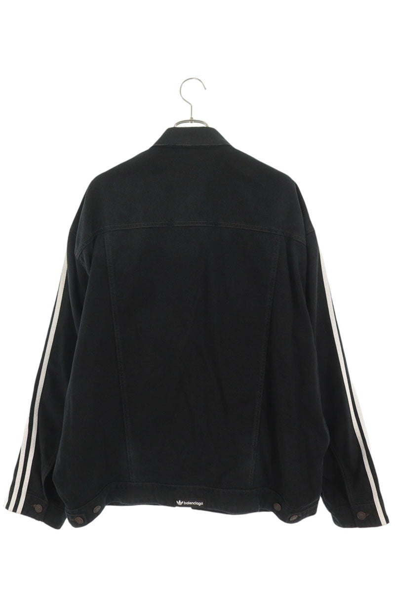 BALENCIAGA 23SS x adidas Distressed Denim Jacket Size 2