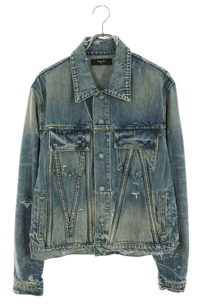AMIRI Distressed Denim Jacket Indigo Size L