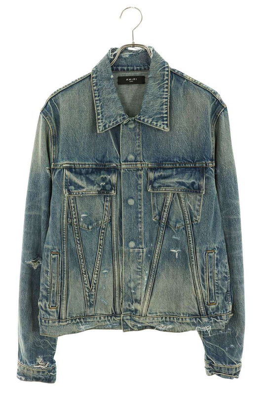 AMIRI Distressed Denim Jacket Indigo Size L