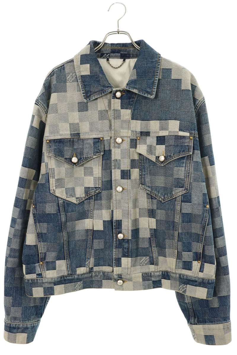 LOUISVUITTON 24SS Damier Classic Denim Jacket Indigo Size 56