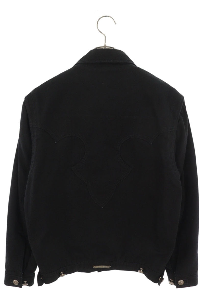 Chrome Hearts Crossball Button Denim Black Silver Jacket Size S