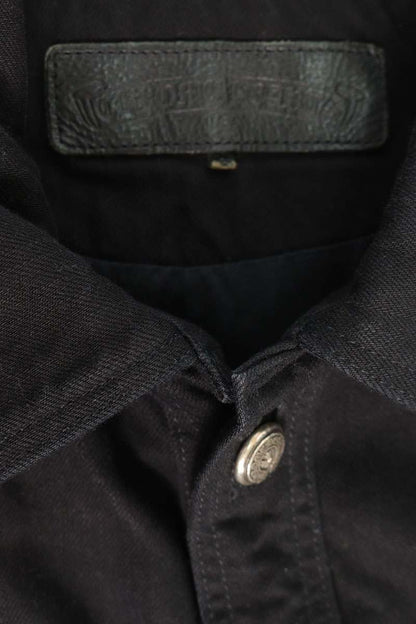 Chrome Hearts Crossball Button Denim Black Silver Jacket Size S