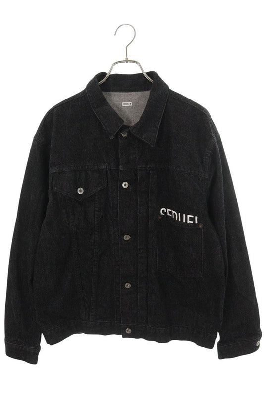 SEQUEL 26SS One-Wash Cotton Denim Jacket Black Size L