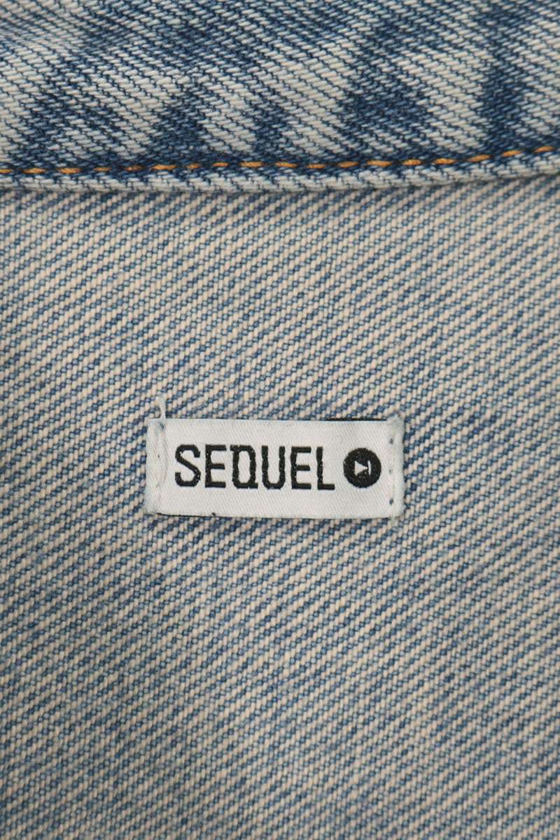 SEQUEL Distressed Repair Denim Jacket Indigo Size L