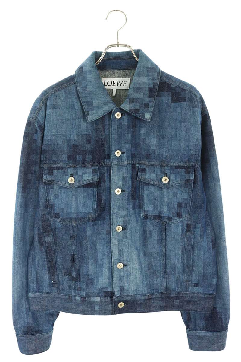 LOEWE Pixel Denim Jacket Blue Size 50