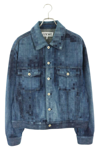 LOEWE Pixel Denim Jacket Blue Size 50