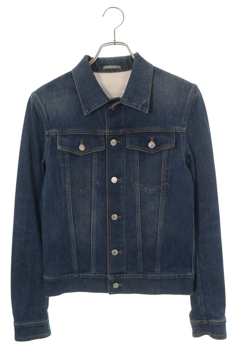 Dior HOMME Back Atelier Logo Embossed Jacket Indigo Size 44