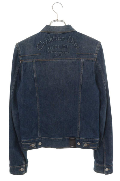 Dior HOMME Back Atelier Logo Embossed Jacket Indigo Size 44