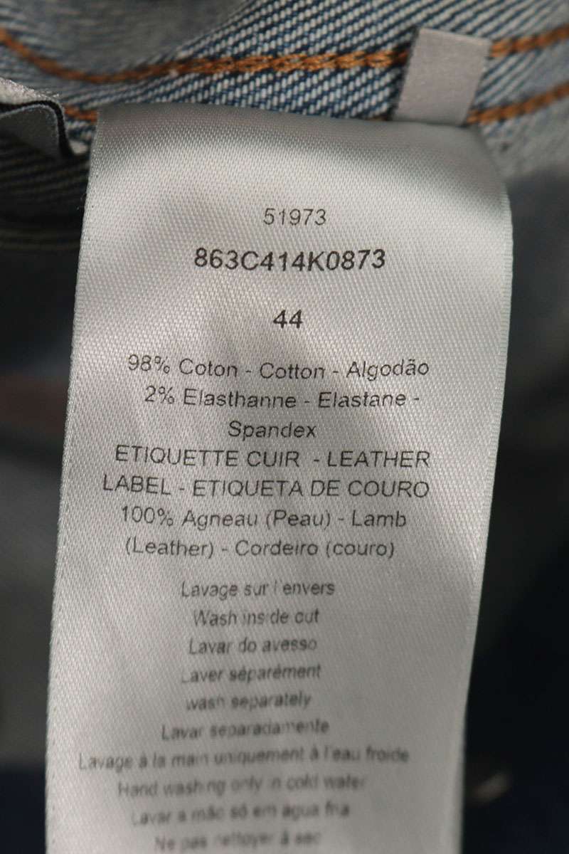 Dior HOMME Back Atelier Logo Embossed Jacket Indigo Size 44