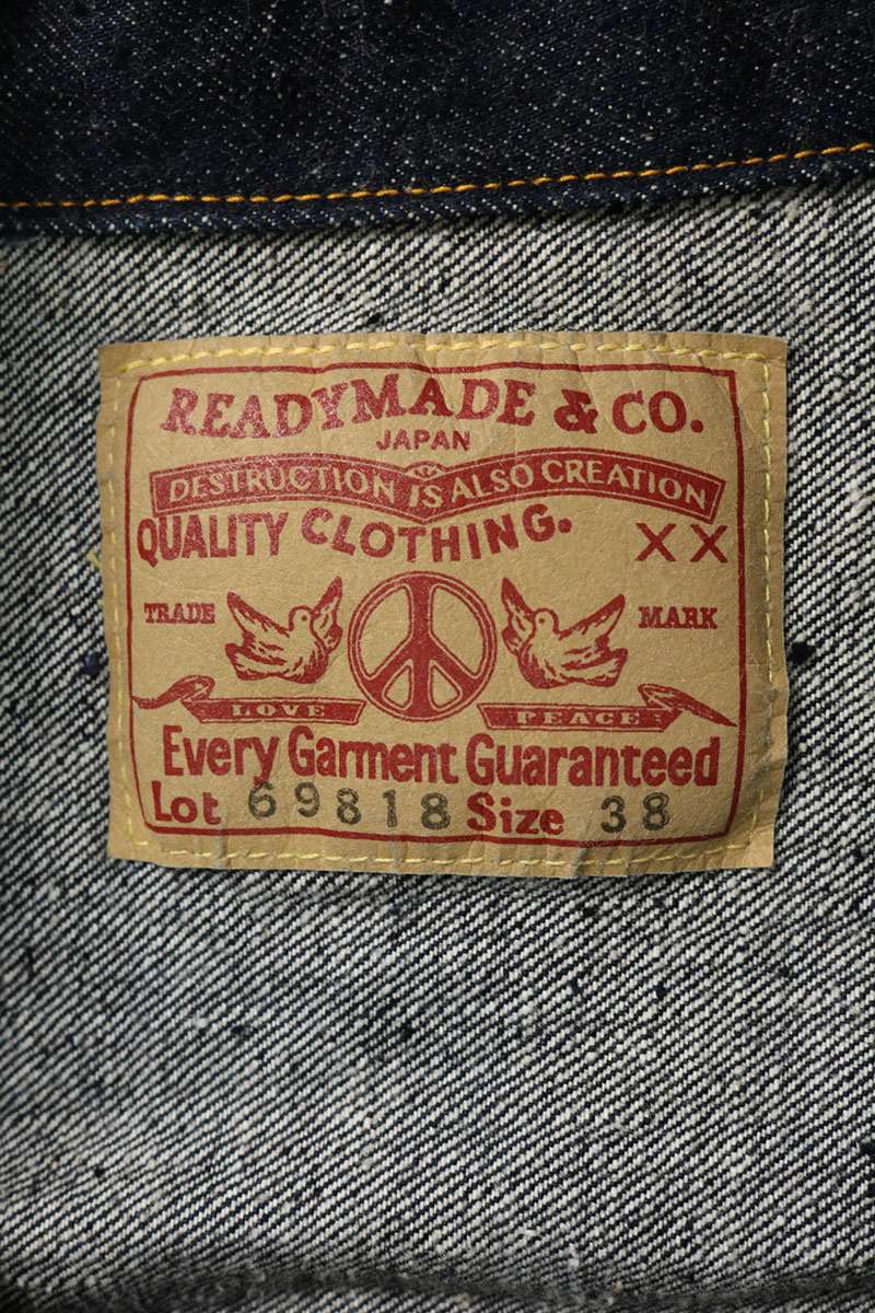 READYMADE 23AW Vintage Processed T-Back Jacket Indigo Size 1