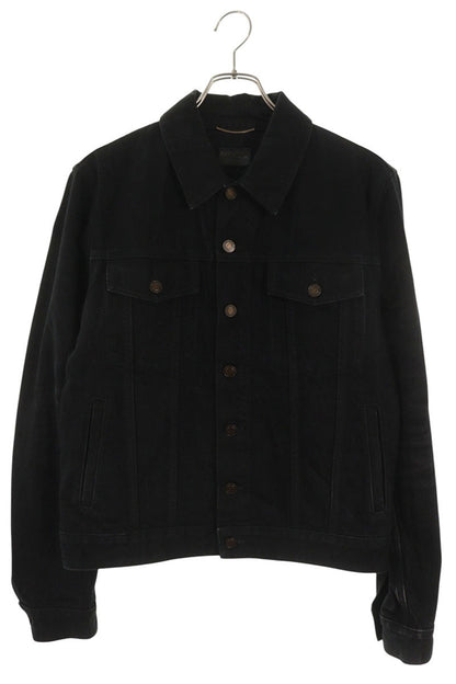 SAINT LAURENT PARIS Black Trucker Denim Jacket Size S